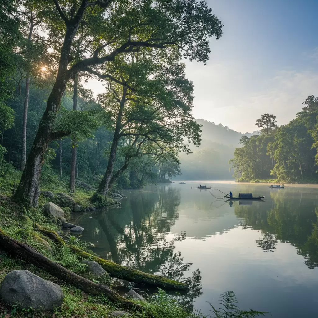 Trải nghiệm đi thuyền trên hồ Bến En: Cảnh đẹp và kinh nghiệm từ A-Z