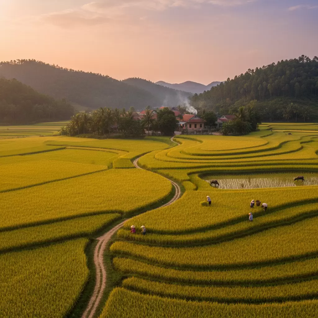 Bộ ảnh bốn mùa xứ Thanh: Vẻ đẹp tuyệt mỹ của biển, núi rừng, di sản và làng quê